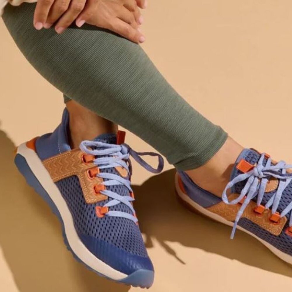 OluKai Blue and Tan Women's Sneakers